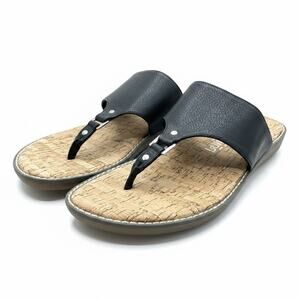 Aerosoles A2 Cool Cat Black Women Slip-On Sandals Size 10